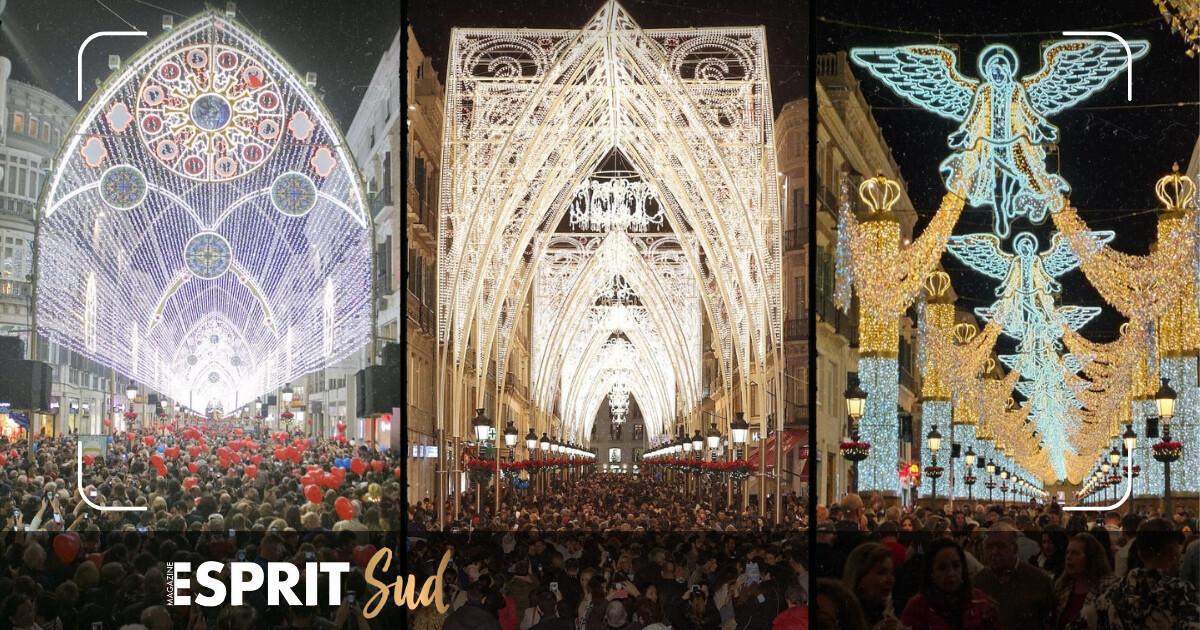 La magie des lumières de Noël de la Calle Larios La magie des lumières de Noël de la Calle Larios