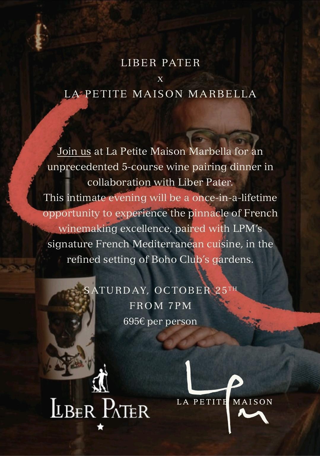 Quand Liber Pater et les meilleures bouteilles de Bordeaux débarquent à Marbella pour une soirée exceptionnelle Quand Liber Pater et les meilleures bouteilles de Bordeaux débarquent à Marbella pour une soirée exceptionnelle