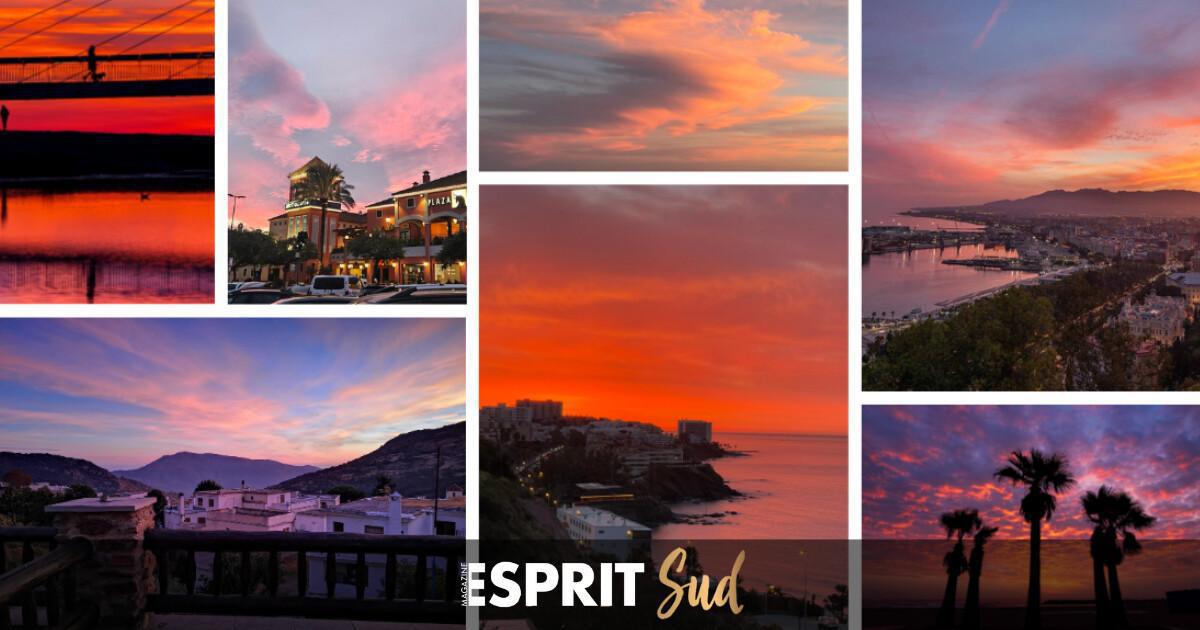 Les “candilazos” d’automne, la magie rougeoyante des ciels de Málaga