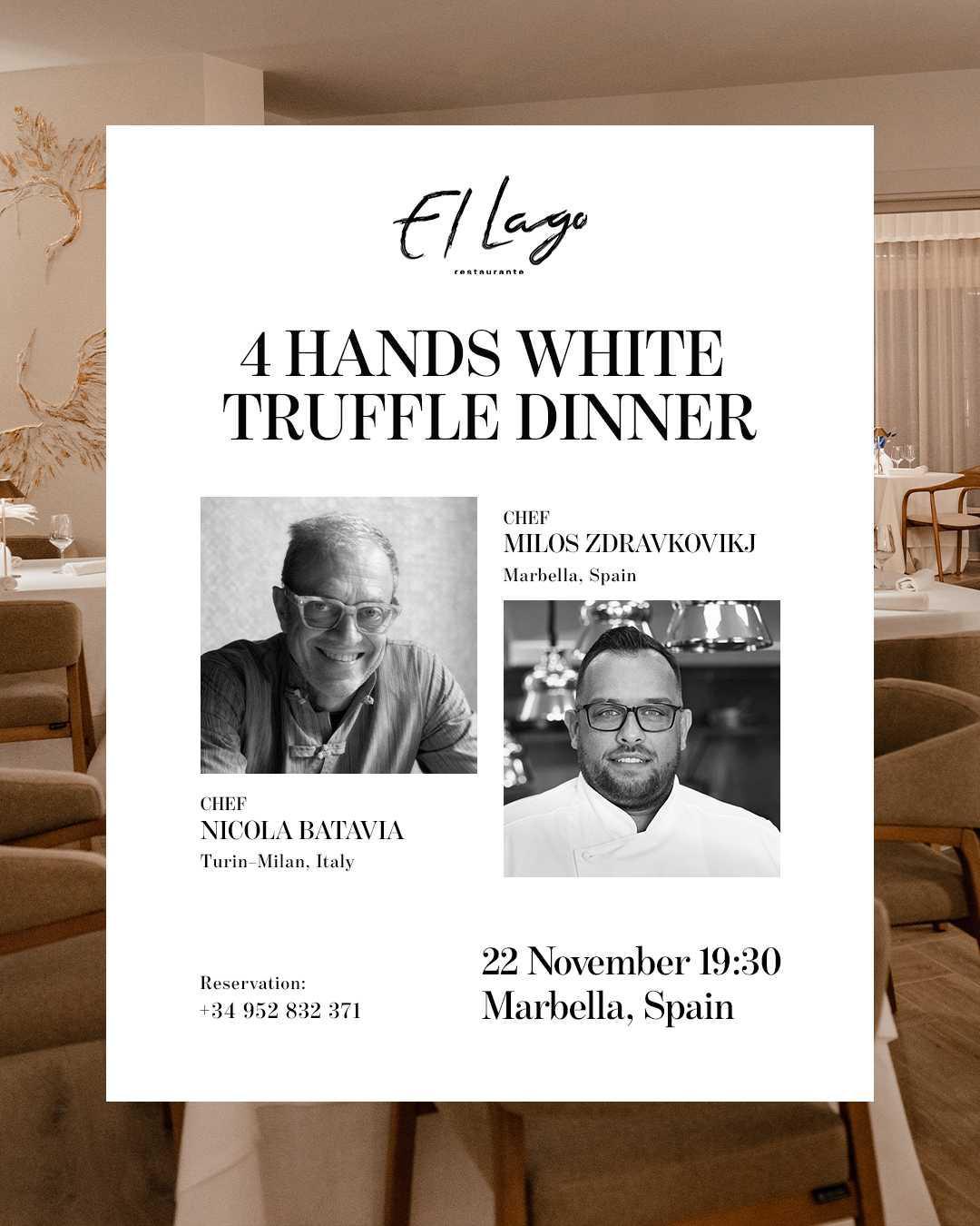 La truffe blanche sous les étoiles au restaurant El Lago