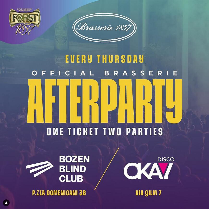 Disco Okay | OFFICIAL BRASSERIE AFTERPARTY – Ogni Giovedì 🎉