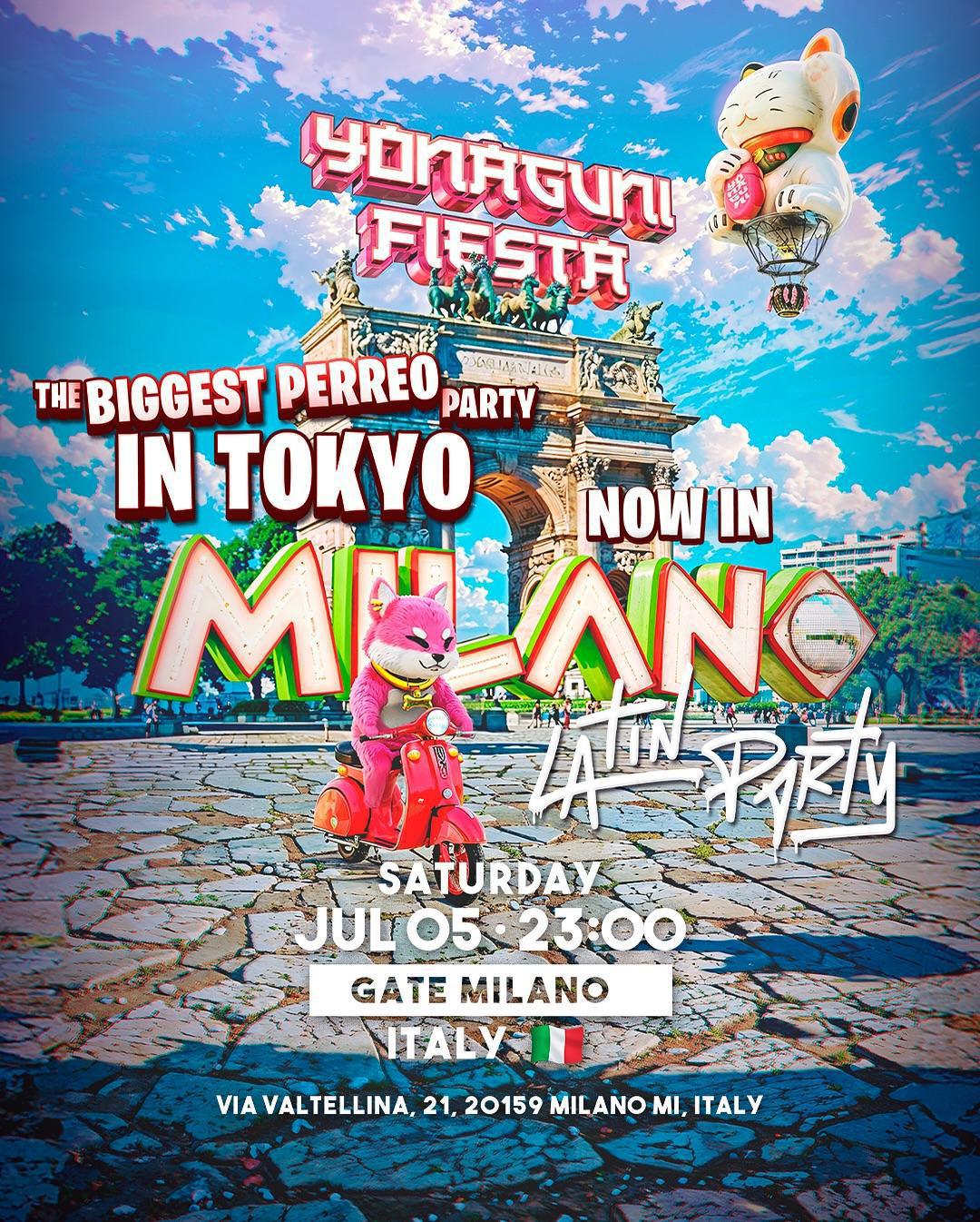 Gate Milano | YONAGUNI: FROM TOKYO TO MILANO - LATIN REGGAETON PARTY