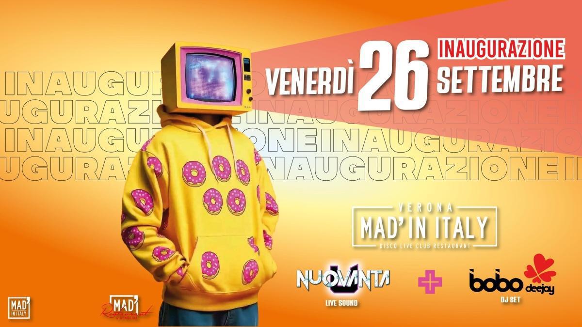 Mad' in Italy | 🎤Live Band: 𝑵𝑼𝑶𝑽𝑨𝑵𝑻𝑨 + 🎧 DISCO - 𝑩𝑶𝑩𝑶 𝑫𝑱
