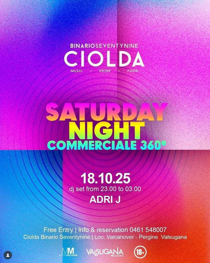 Binario Seventynine Ciolda | Saturday Night COMMERCIALE 360° 🙌🏼