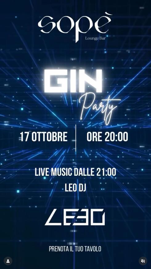 Sopè Lounge Bar | GIN PARTY