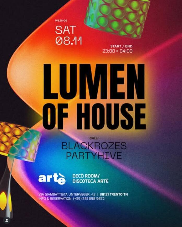 Discoteca Artรจ | LUMEN OF HOUSE ๐ก Discoteca Artรจ | LUMEN OF HOUSE ๐ก