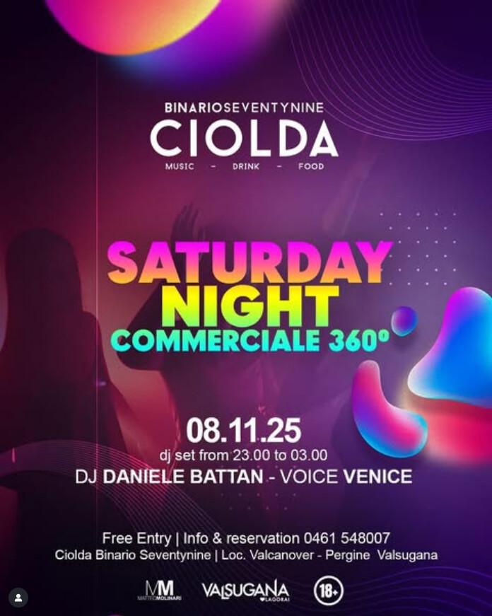 Binario Seventynine Ciolda | Saturday Night COMMERCIALE 360° 🙌🏼