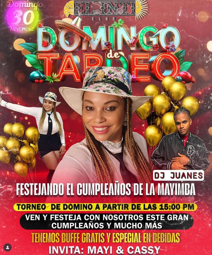 EL INTI CLUB | 🎉 DOMINGO DE TARDEO – CUMPLEAÑOS DE LA MAYIMBA 🎉 EL INTI CLUB | 🎉 DOMINGO DE TARDEO – CUMPLEAÑOS DE LA MAYIMBA 🎉