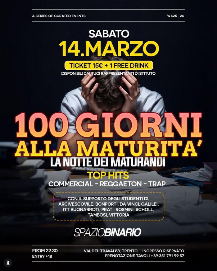 Spazio Binario | 👨🎓 100 GIORNI ALLA MATURITÀ Spazio Binario | 👨🎓 100 GIORNI ALLA MATURITÀ