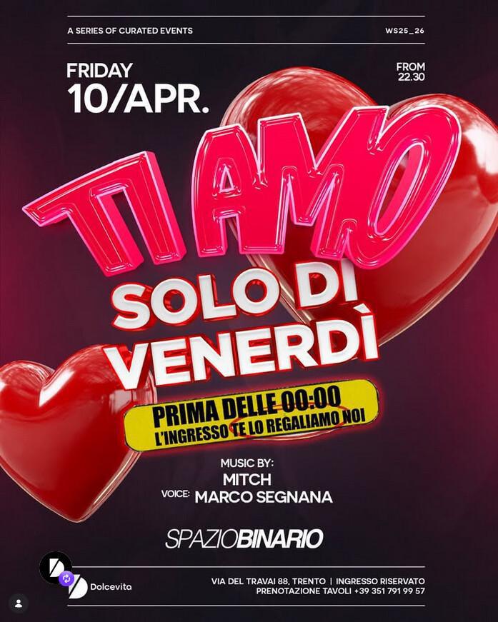 Spazio Binario | Ti Amo, solo di Venerdì 💘