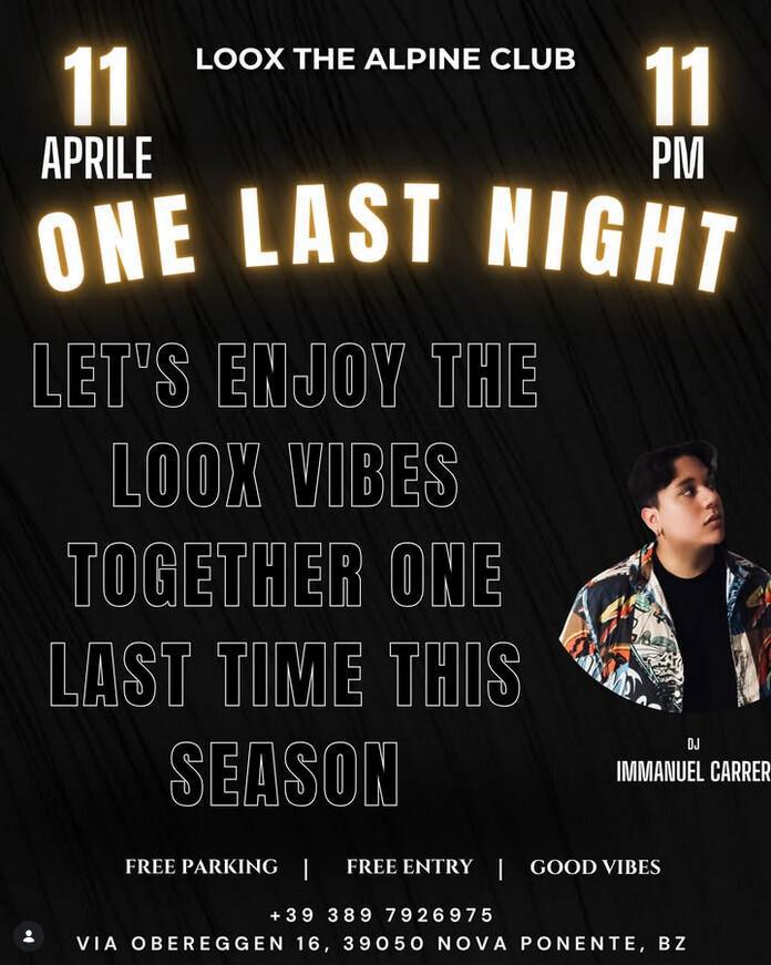 Loox The Alpine Club | 🔥 LOOX SEASON CLOSING: L’ultima notte è qui! 🔥 Loox The Alpine Club | 🔥 LOOX SEASON CLOSING: L’ultima notte è qui! 🔥