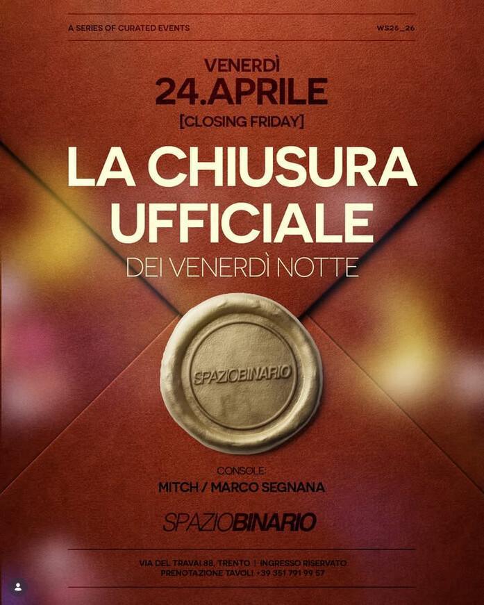 Spazio Binario | LA CHIUSURA UFFICIALE