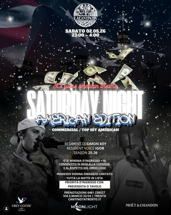 La Cantinota DOPO CENA | SATURDAY NIGHT - AMERICAN EDTION