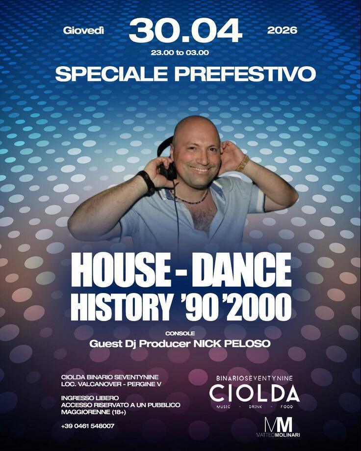 Binario Seventynine Ciolda | speciale prefestivo HOUSE - DANCE