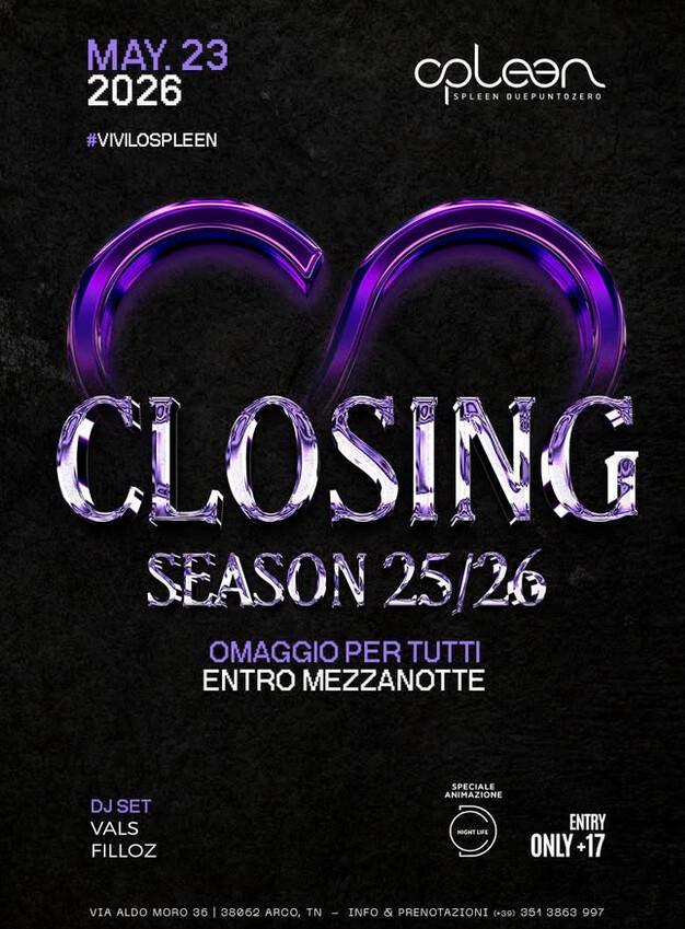 Spleen 2.0 | CLOSING SEASON 25/26 ♾️ Spleen 2.0 | CLOSING SEASON 25/26 ♾️