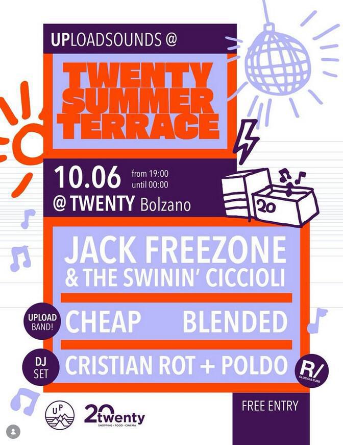 Twenty | Summer Terrace - Jack Freezone & The Swinin’ Ciccioli | Cheap Blended - DJ Set: cristianrot + Poldo Twenty | Summer Terrace - Jack Freezone & The Swinin’ Ciccioli | Cheap Blended - DJ Set: cristianrot + Poldo
