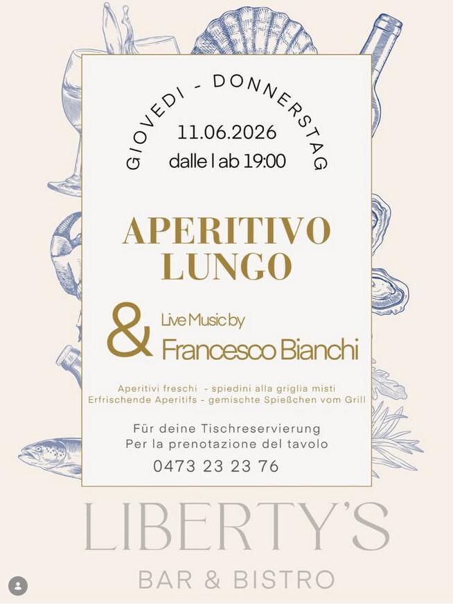 Liberty's Bar Lounge | APERITIVO LUNGO