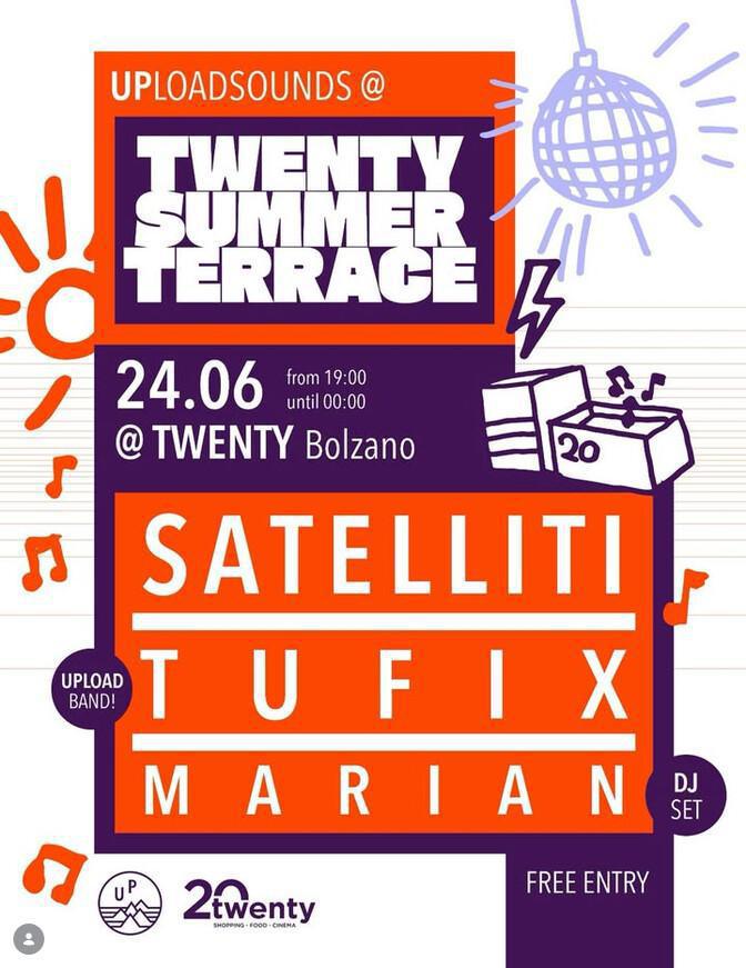 Twenty | Summer Terrace - 🎷 Live on stage: Satelliti ~ experimental duo from Bolzano Twenty | Summer Terrace - 🎷 Live on stage: Satelliti ~ experimental duo from Bolzano