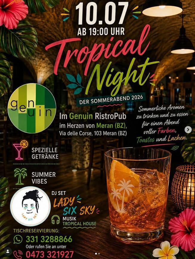 Genuin Ristropub | TROPICAL NIGHT🌸🌿 Genuin Ristropub | TROPICAL NIGHT🌸🌿