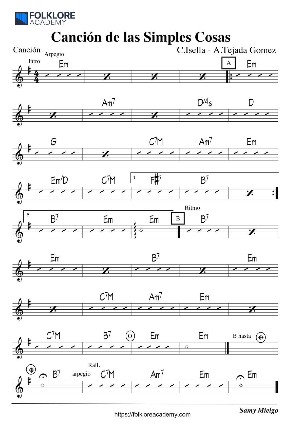 Canción de las Simples Cosas