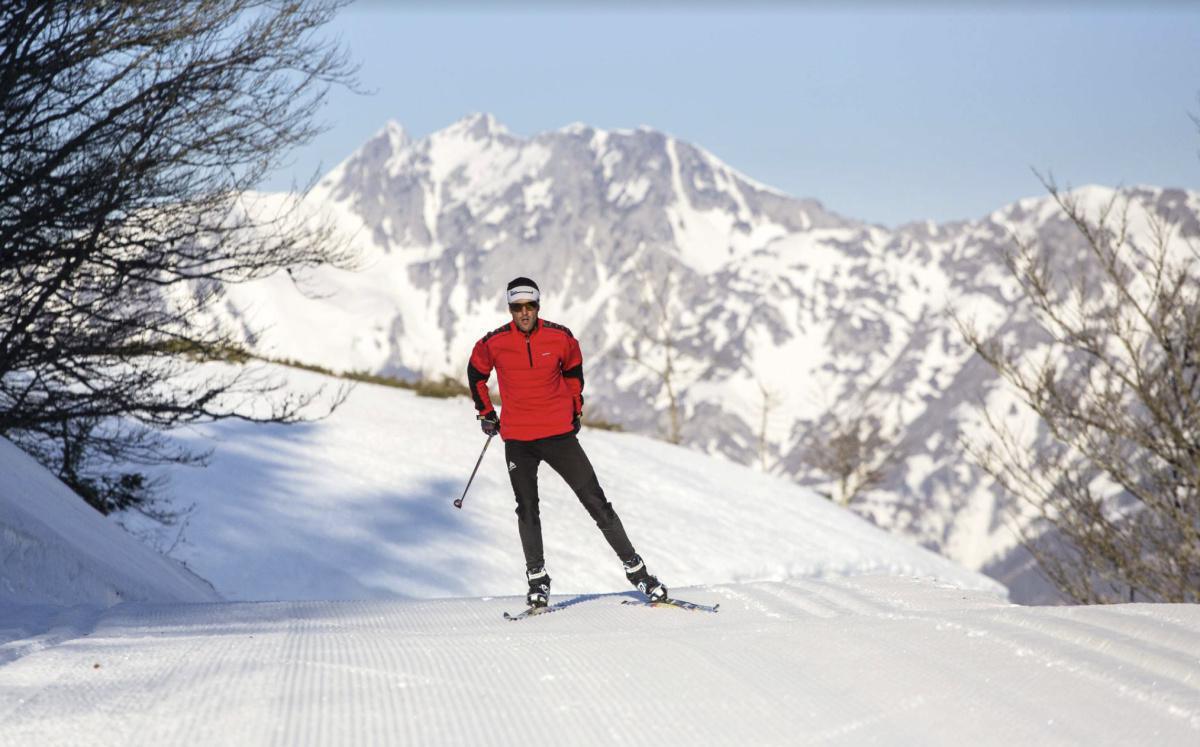 Ski de fond avec un berger à Couraduque