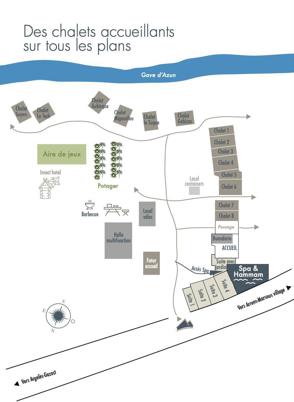 Plan des chalets