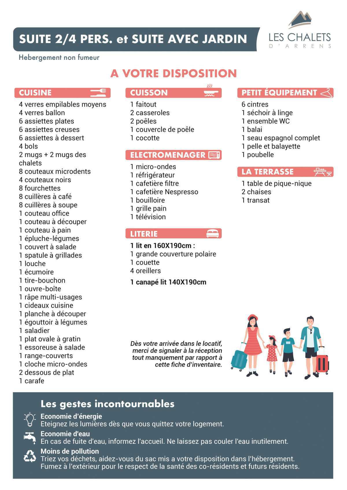 LES APPARTEMENTS 2/4 Personnes