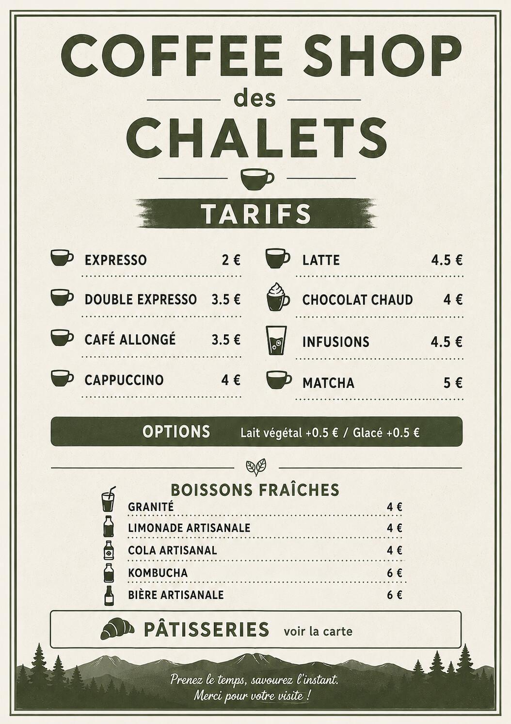 COFFEE SHOP DES CHALETS