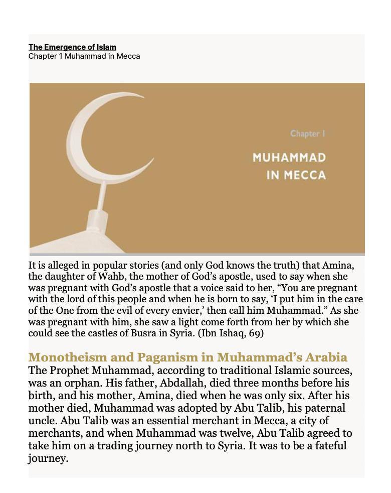 ظهور الإسلام، التقاليد الكلاسيكية في منظور معاصر ظهور الإسلام، التقاليد الكلاسيكية في منظور معاصر