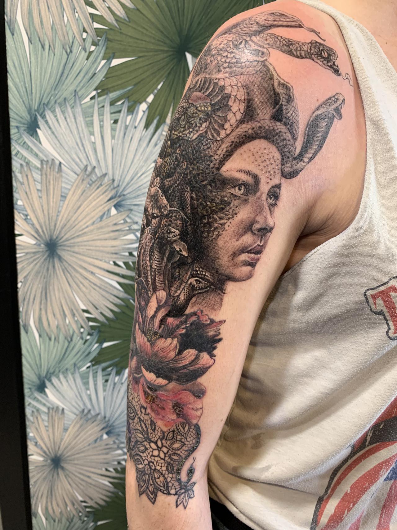 Medusa gorgone / tattoo cover / recouvrement