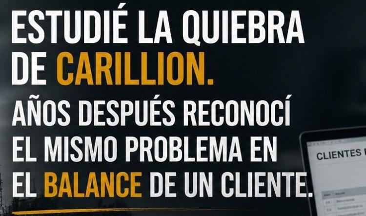 Estudié la quiebra de Carillion. Años después reconocí el mismo problema en el balance de un cliente.