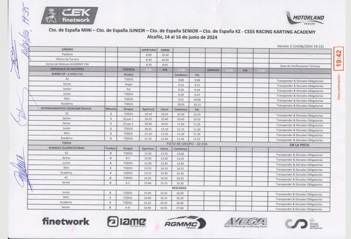 Cambio de horarios para el sábado en MotorLand Aragón Cambio de horarios para el sábado en MotorLand Aragón