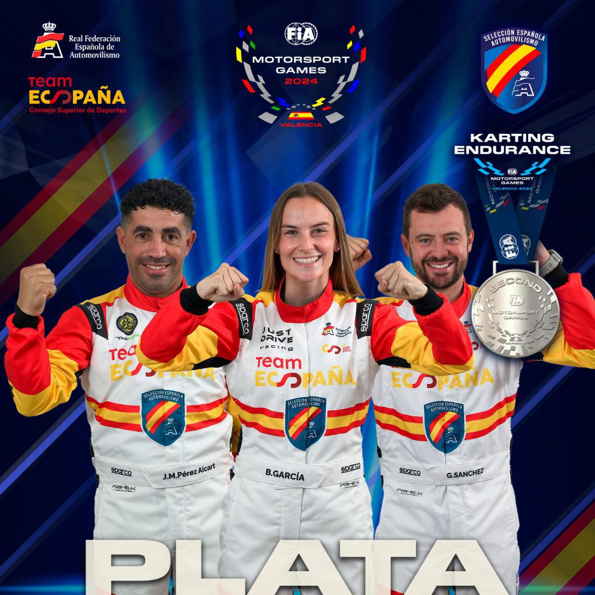 El Karting español brilla con cuatro medallas en los FIA Motorsport Games 2024