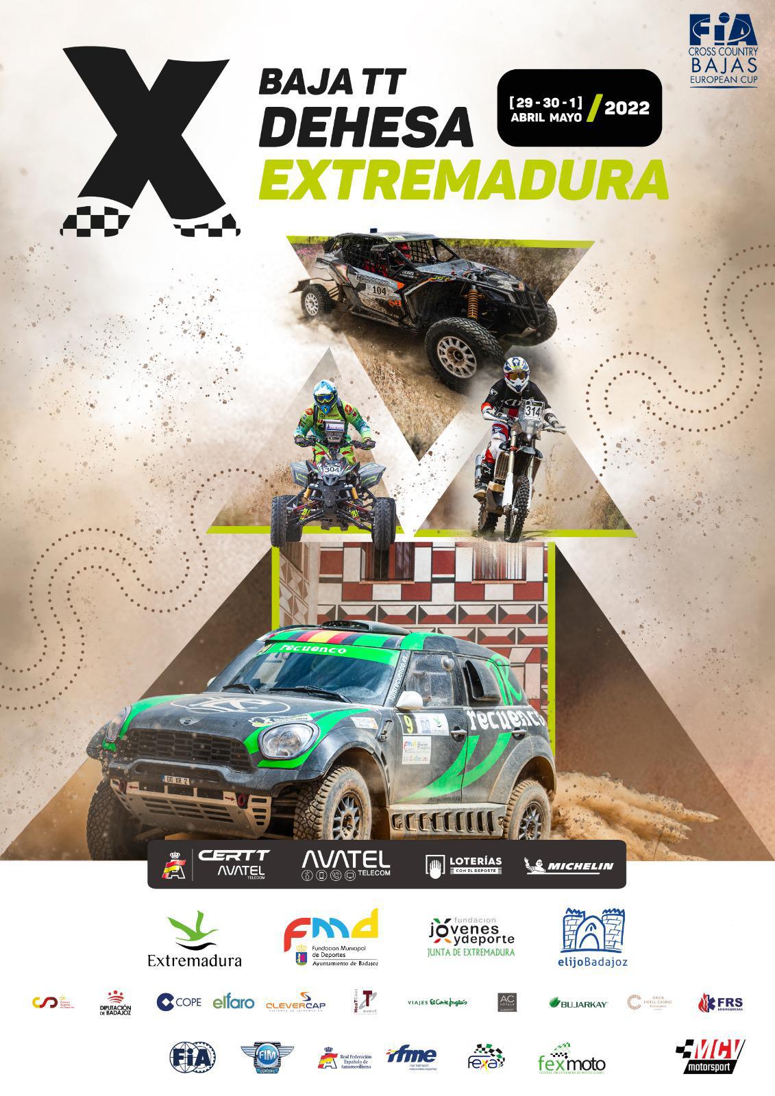La VI edición de la Baja TT Dehesa Extremadura se celebrará del 29 de abril al 1 de mayo
