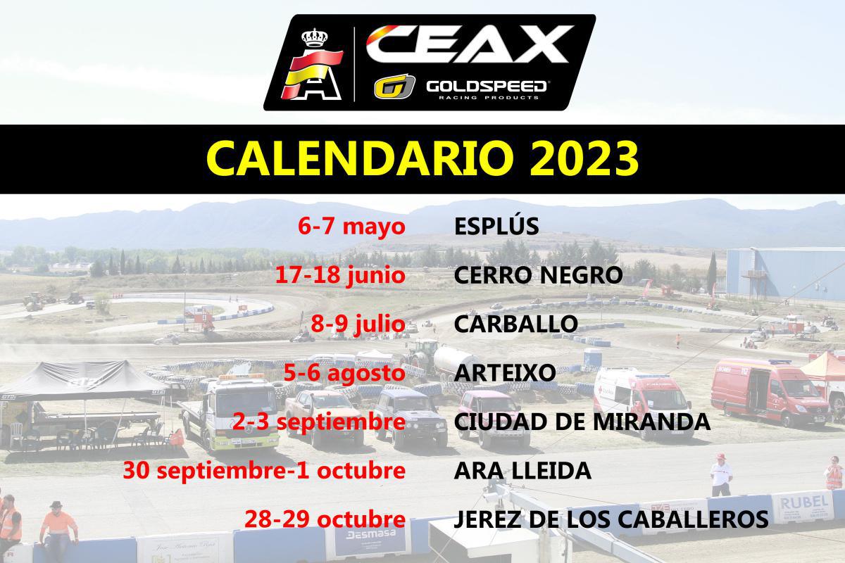 Siete pruebas formarán el calendario del CEAX Goldspeed 2023