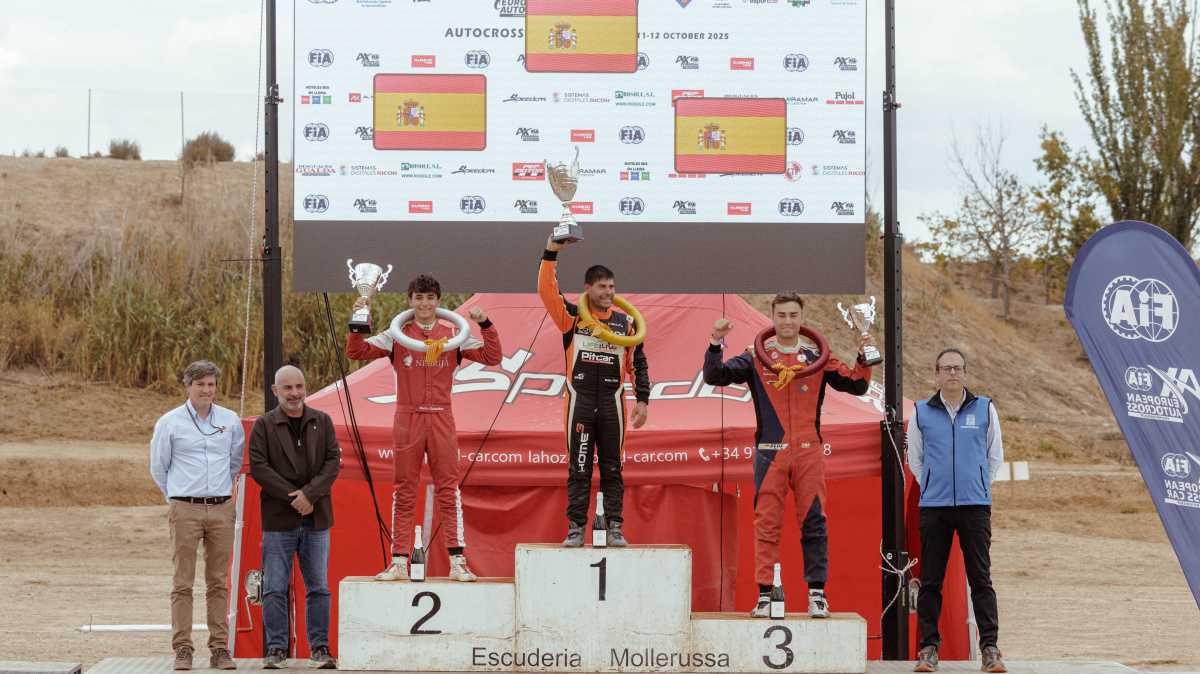 Iván Piña, Quim González y Pepe Arqué formaron un podio íntegramente español en Mollerussa en la categoría Cross Car del Campeonato de Europa FIA de Autocross