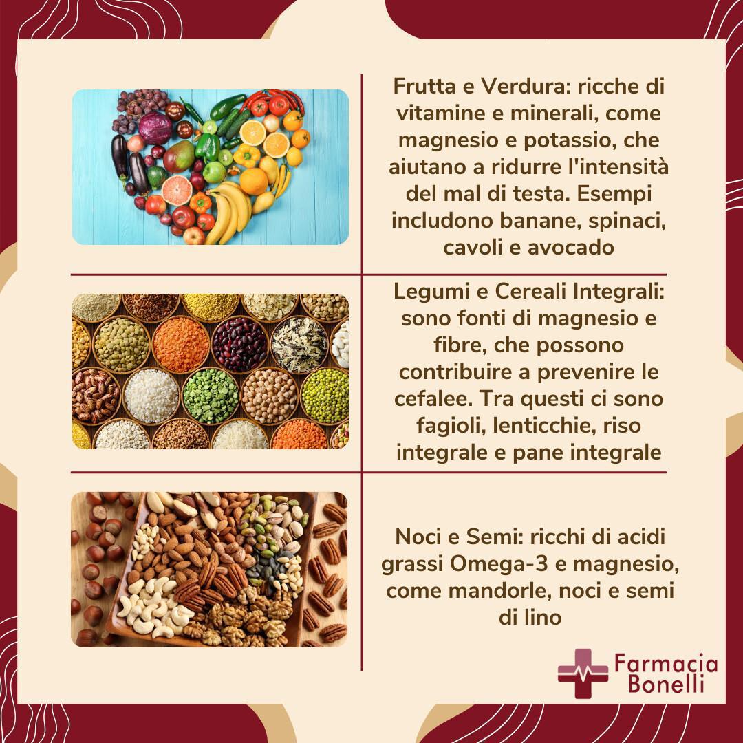 I cibi per aiutare il mal di testa