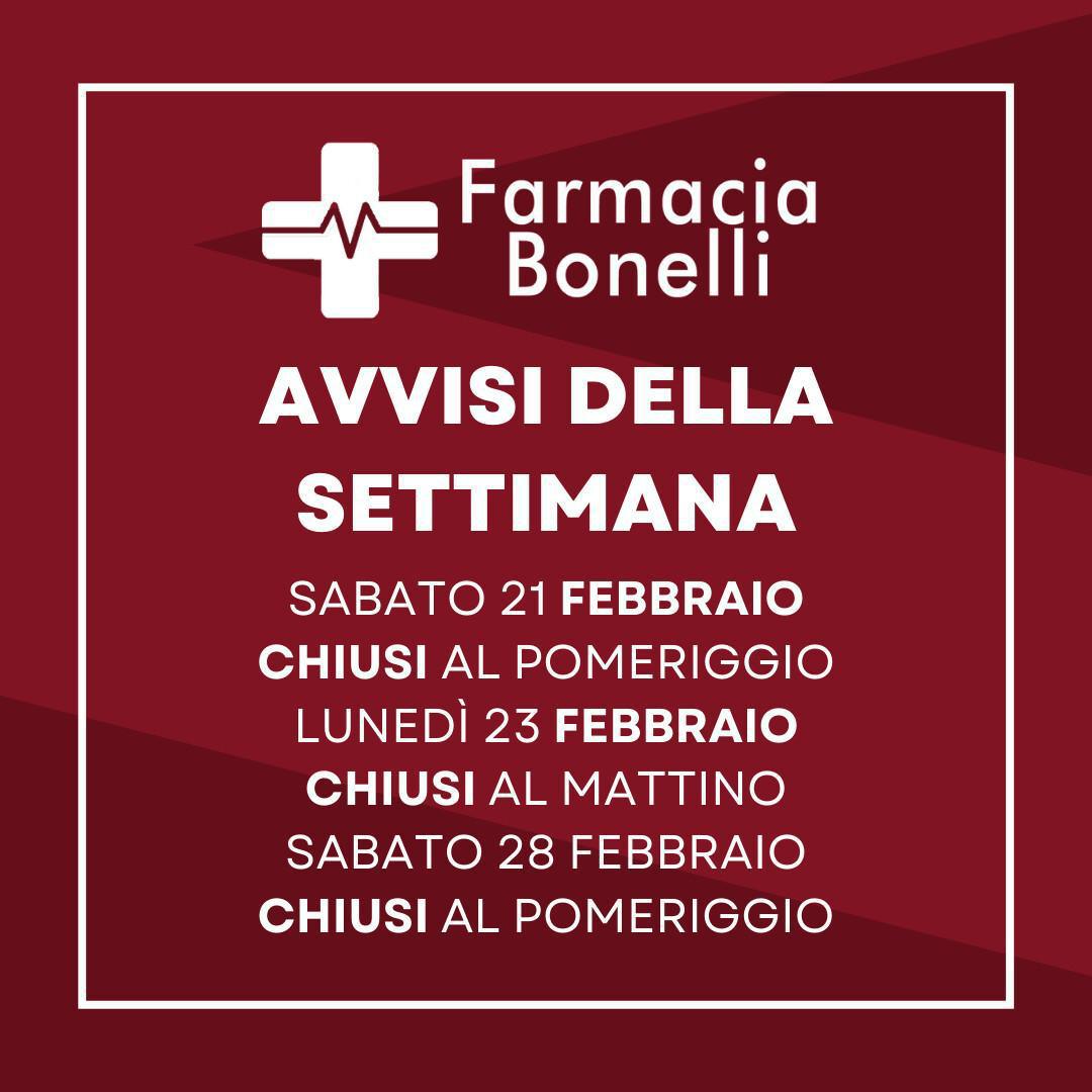 Avvisi della settimana