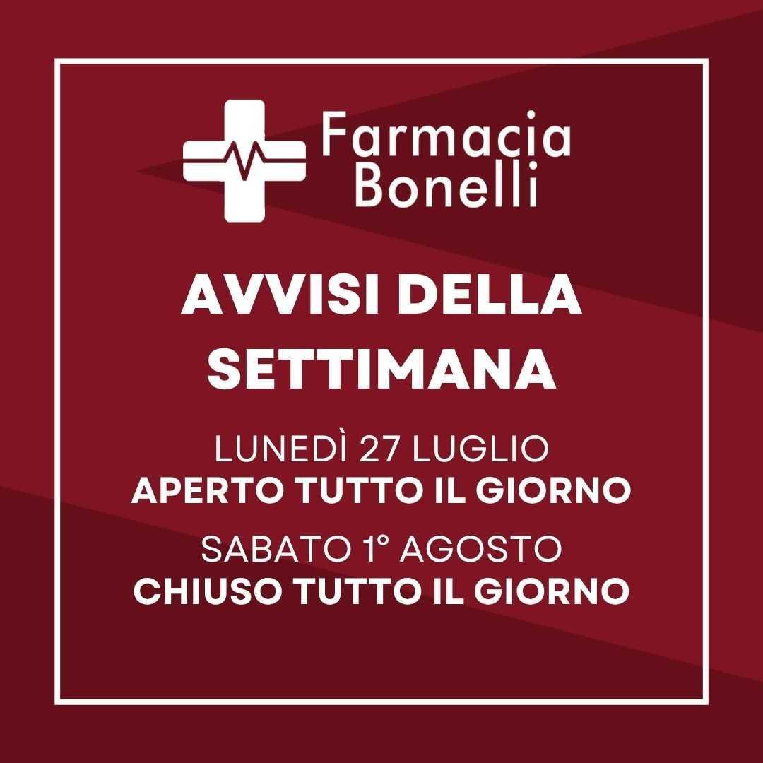 Avvisi della settimana