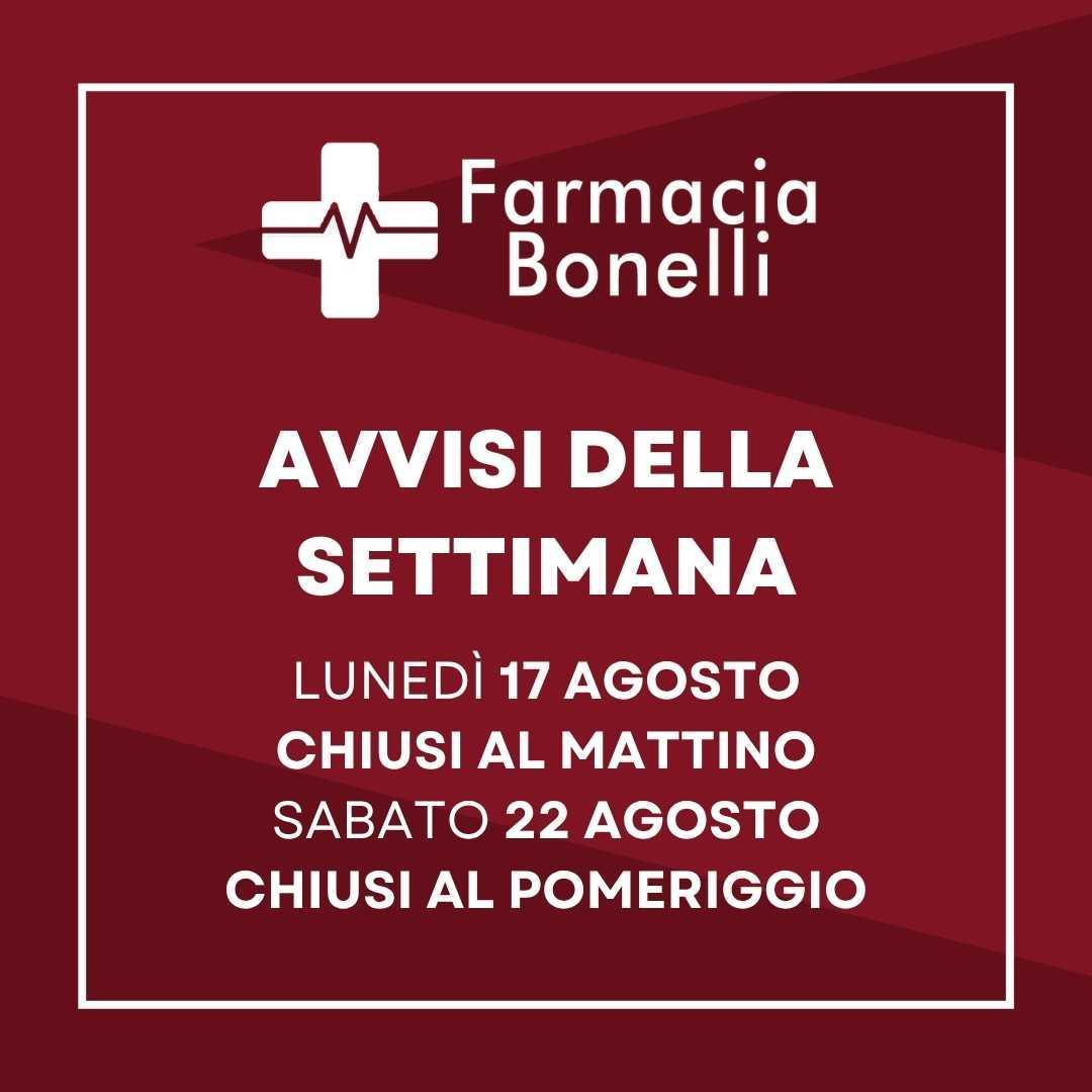 Avvisi della settimana