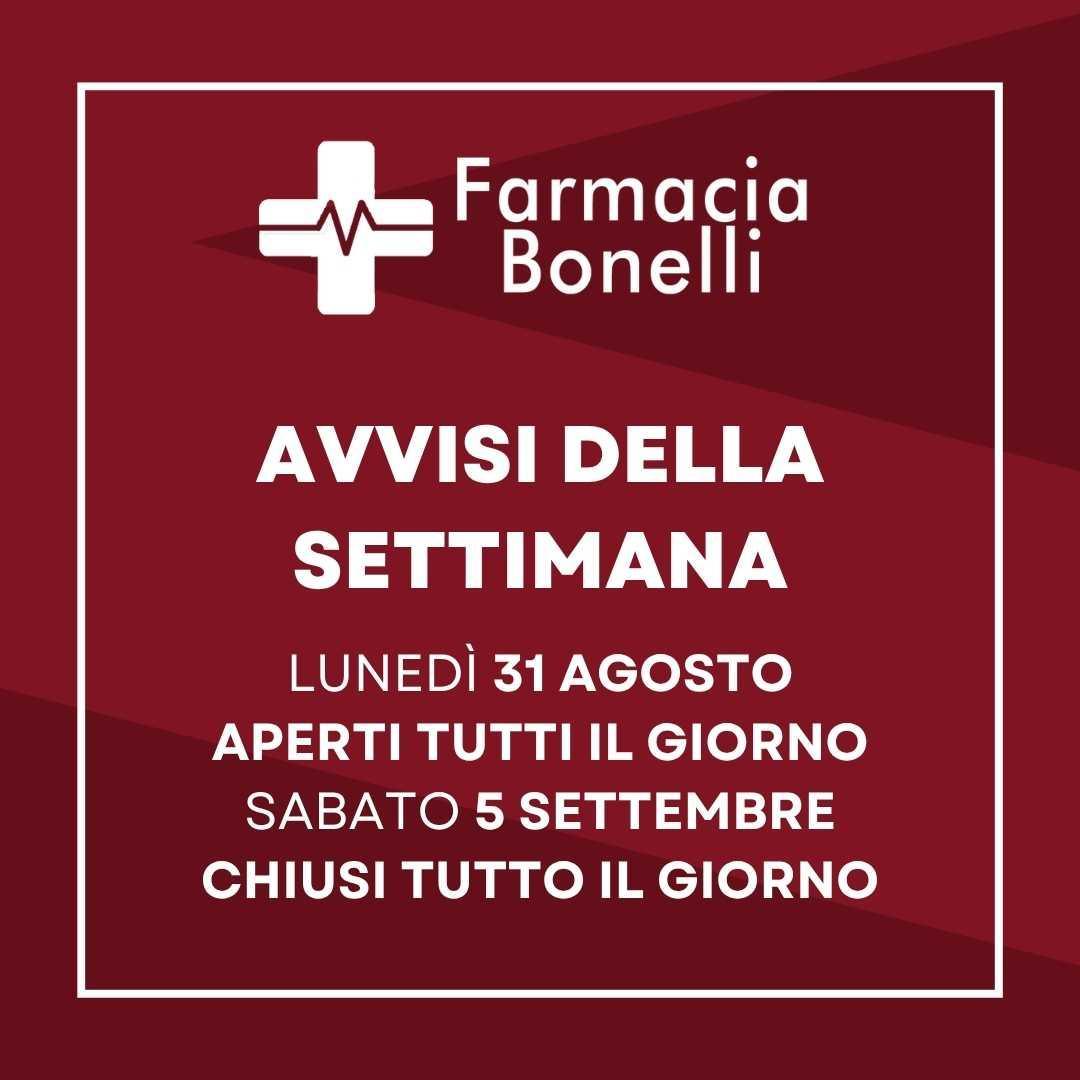 Avvisi della settimana