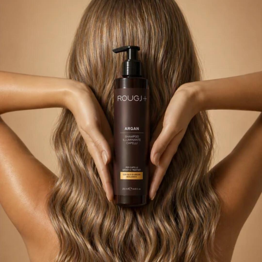 ✨ CHIOMA SPENTA? Ci pensa lo shampoo all'olio di argan di Rougj+! ✨