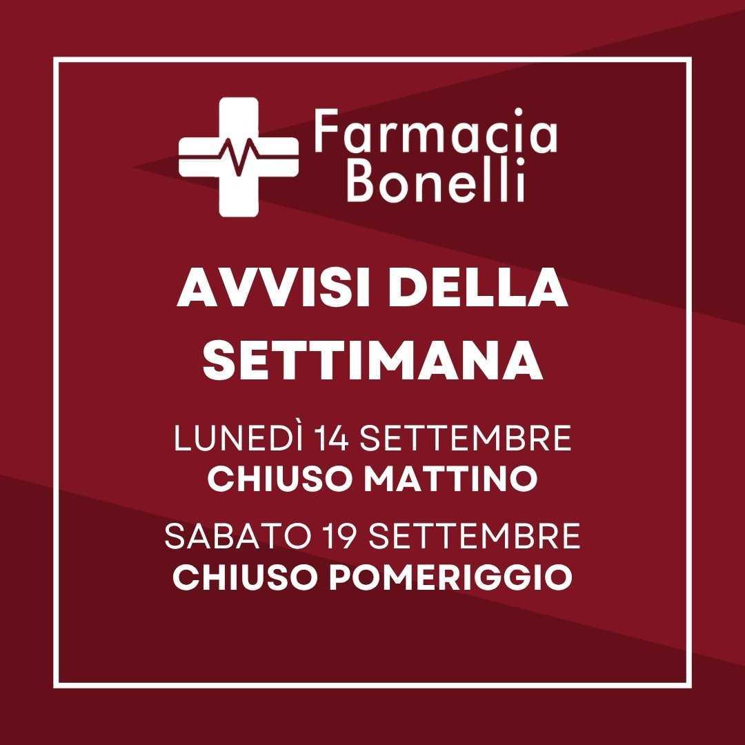 Avvisi della settimana
