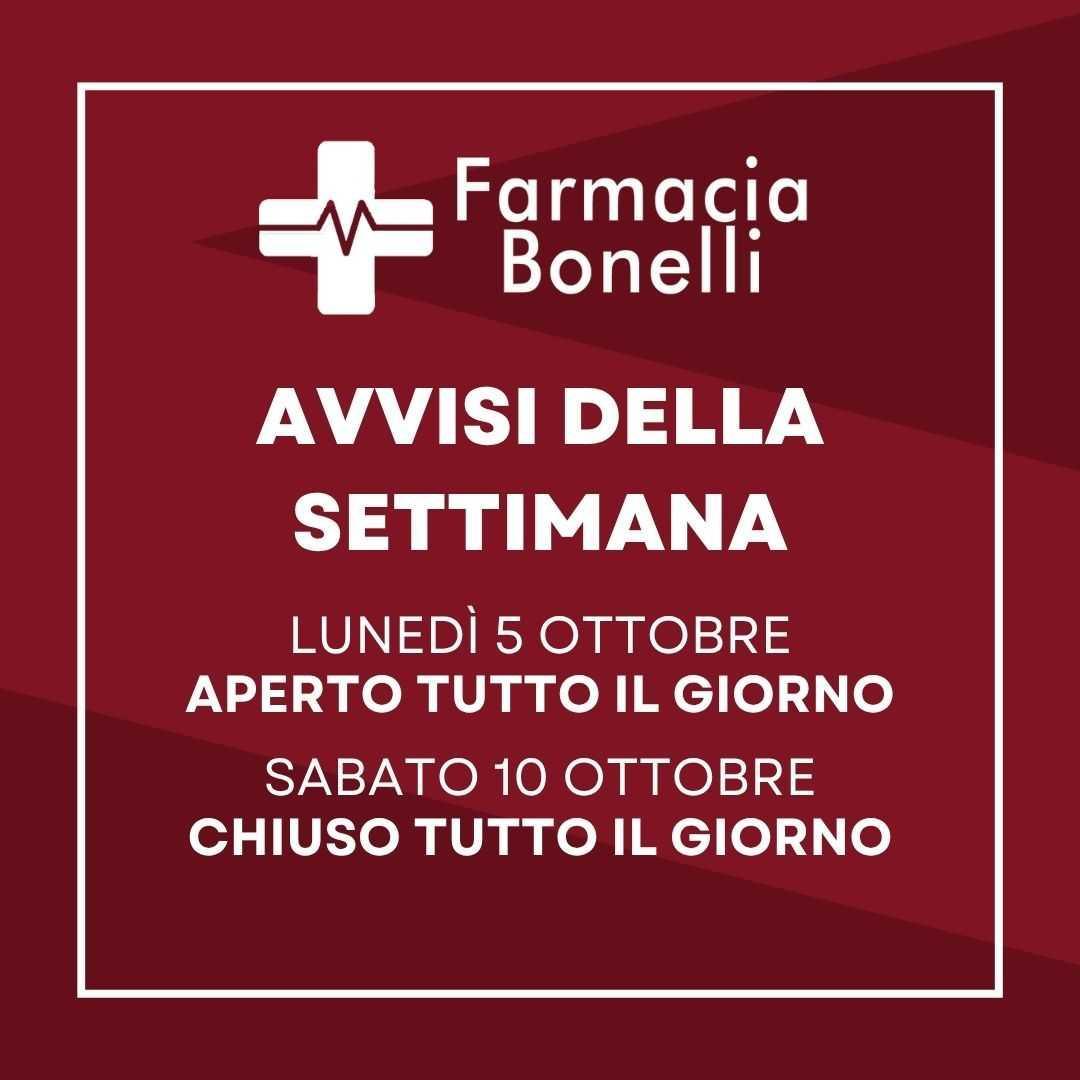 Avvisi della settimana