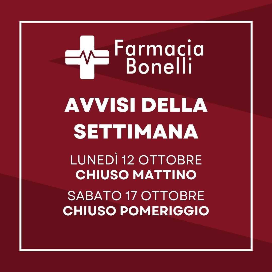 Avvisi della settimana