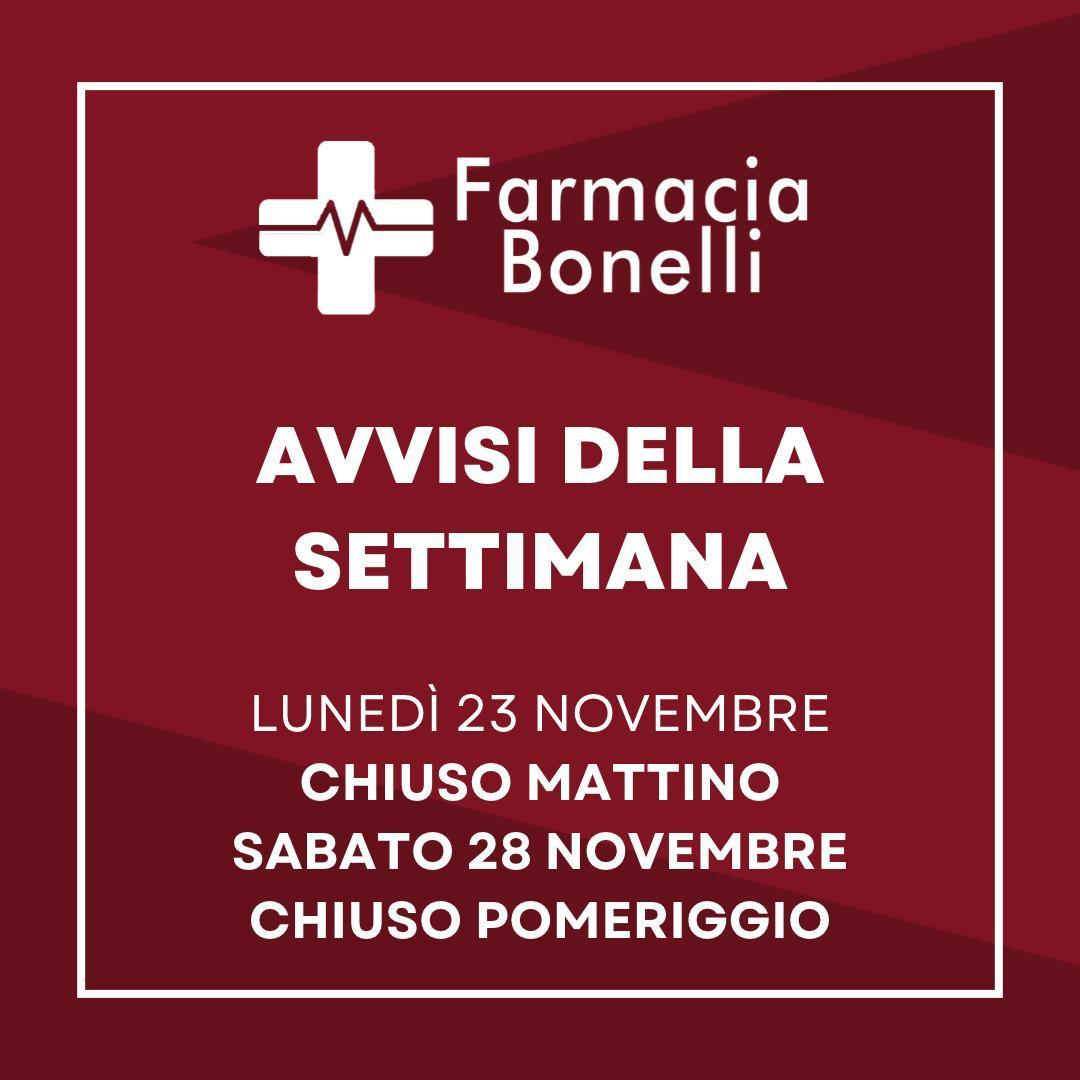 Avvisi della settimana