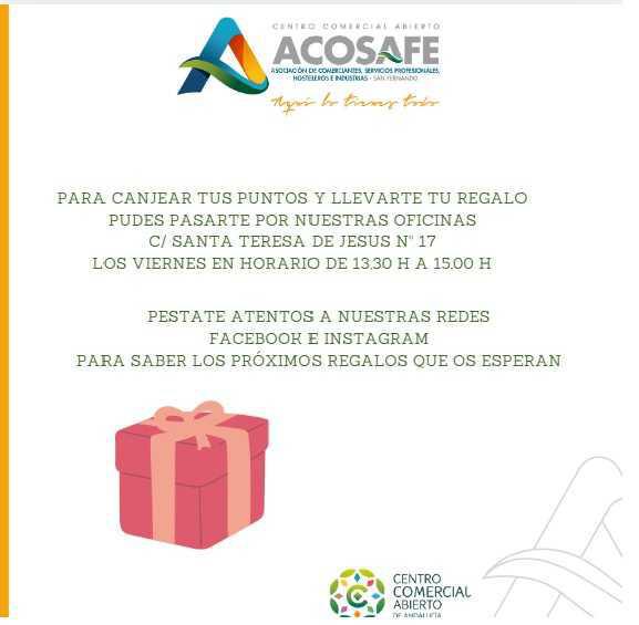 Acosafe premia tu fidelidad con el Comercio Local Acosafe premia tu fidelidad con el Comercio Local