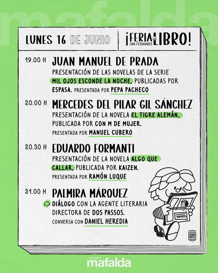 Feria del Libro del 16 al 21 de junio de 2025 Plaza del Rey, San Fernando