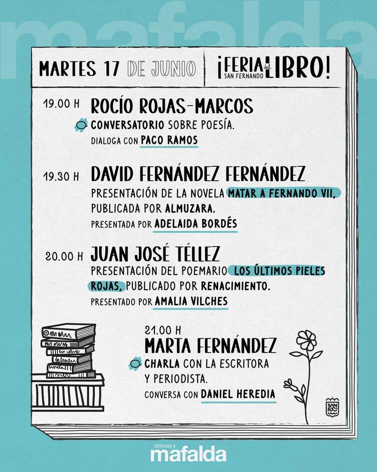 Feria del Libro del 16 al 21 de junio de 2025 Plaza del Rey, San Fernando