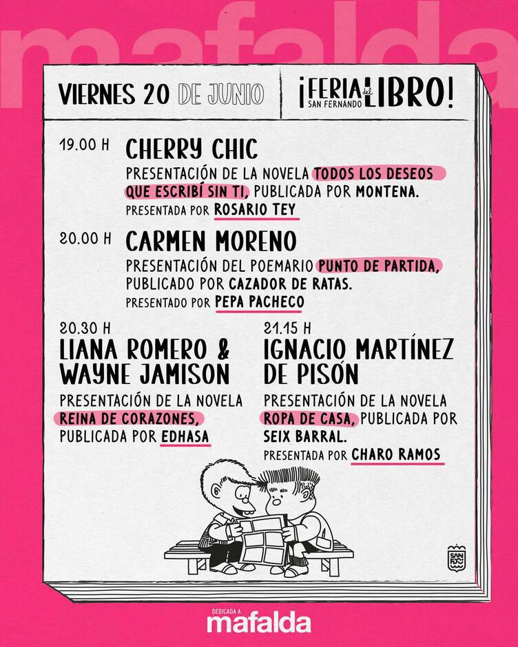 Feria del Libro del 16 al 21 de junio de 2025 Plaza del Rey, San Fernando